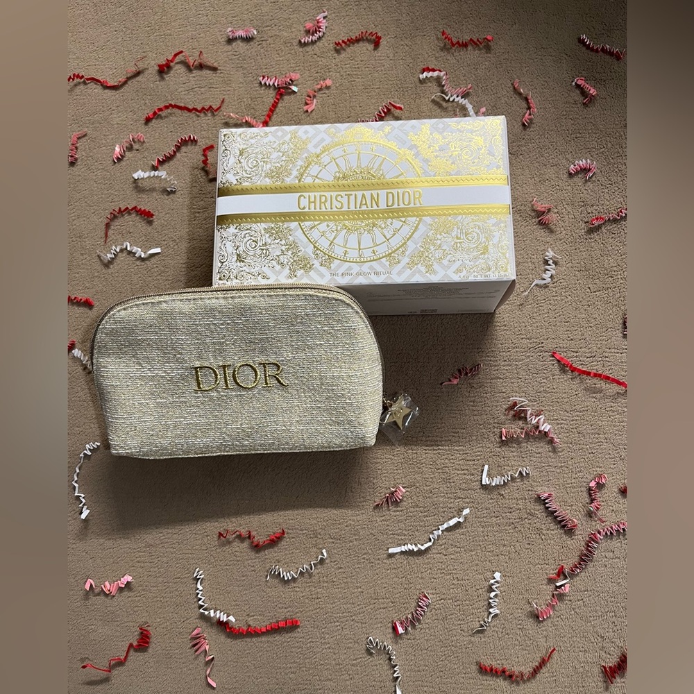 Dior Gold Cosmetics Bag - Complimentary Box! 💌🎀